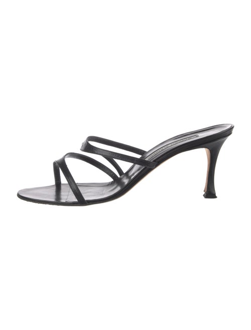 Manolo Blahnik Leather Slides