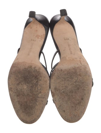 Manolo Blahnik Leather Slides