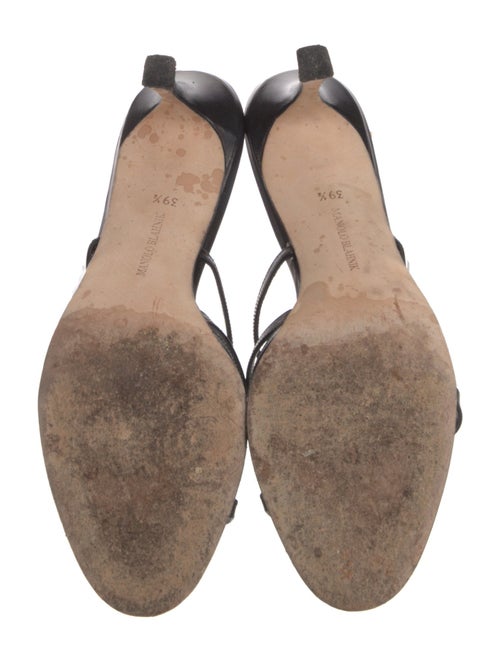 Manolo Blahnik Leather Slides