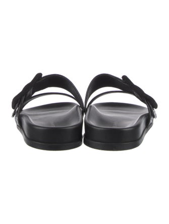 Manolo Blahnik Mayfu Leather Slides