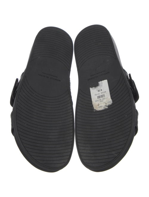 Manolo Blahnik Mayfu Leather Slides