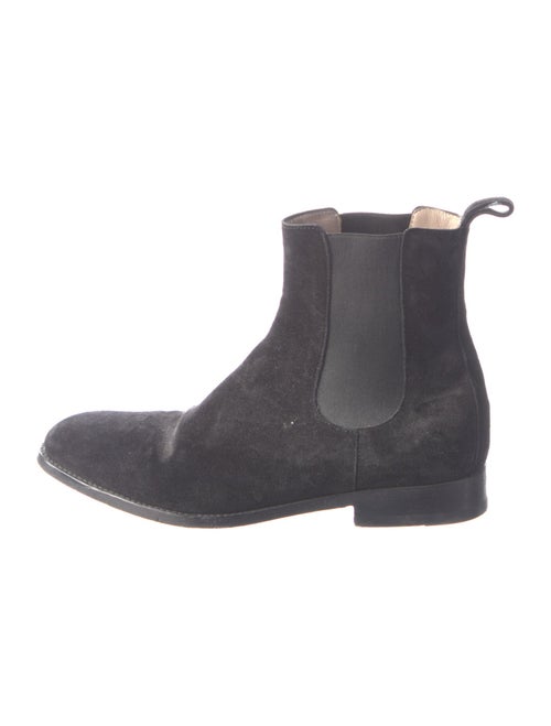 Manolo Blahnik Suede Chelsea Boots