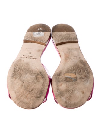 Manolo Blahnik Houramu Patent Leather Slides