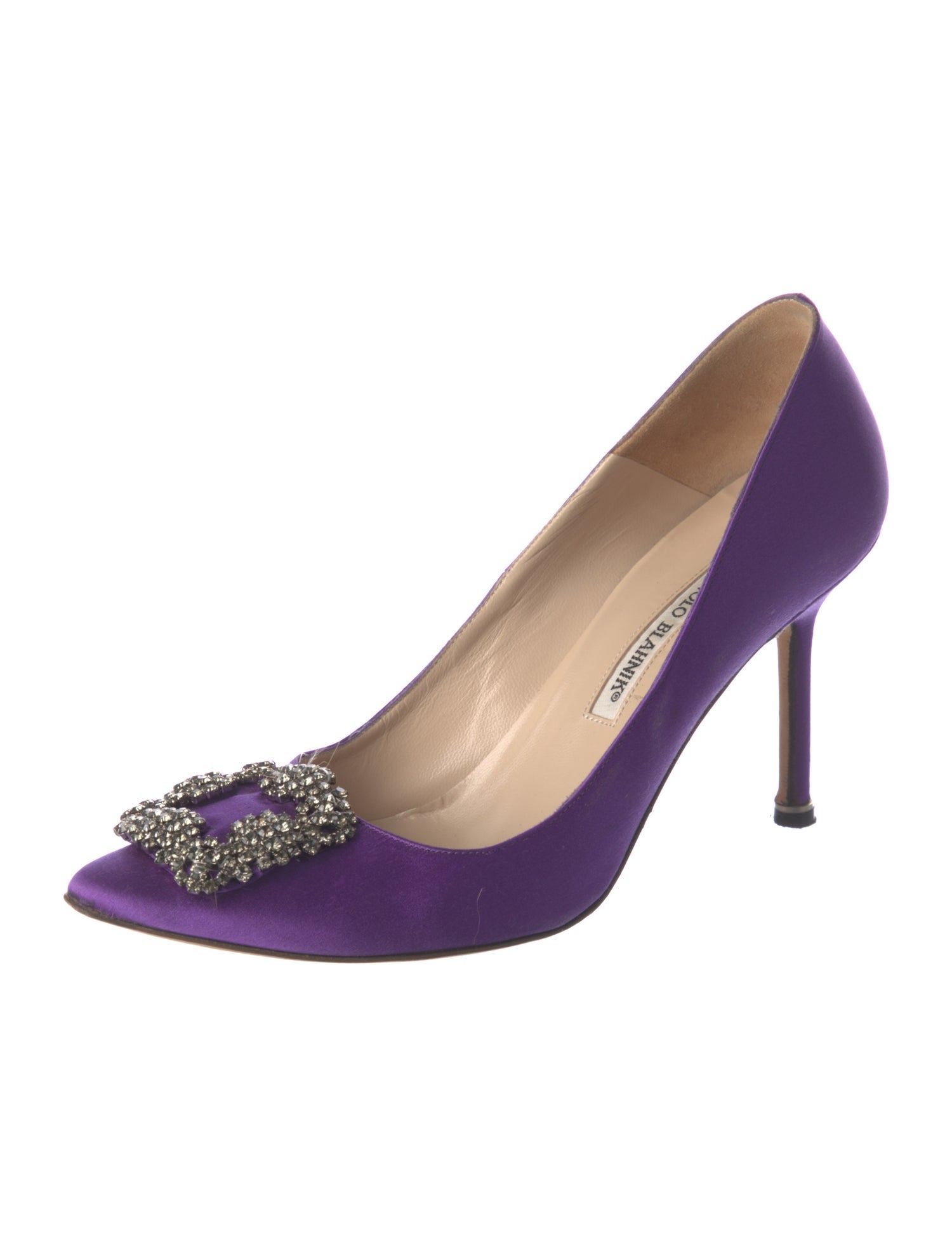 Manolo Blahnik Hangisi Satin Pumps