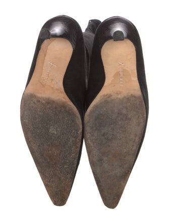 Manolo Blahnik Suede Scalloped Accent Boots