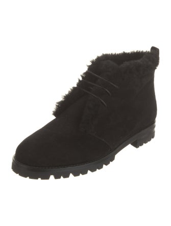 Manolo Blahnik Mircus Suede Lace-Up Boots