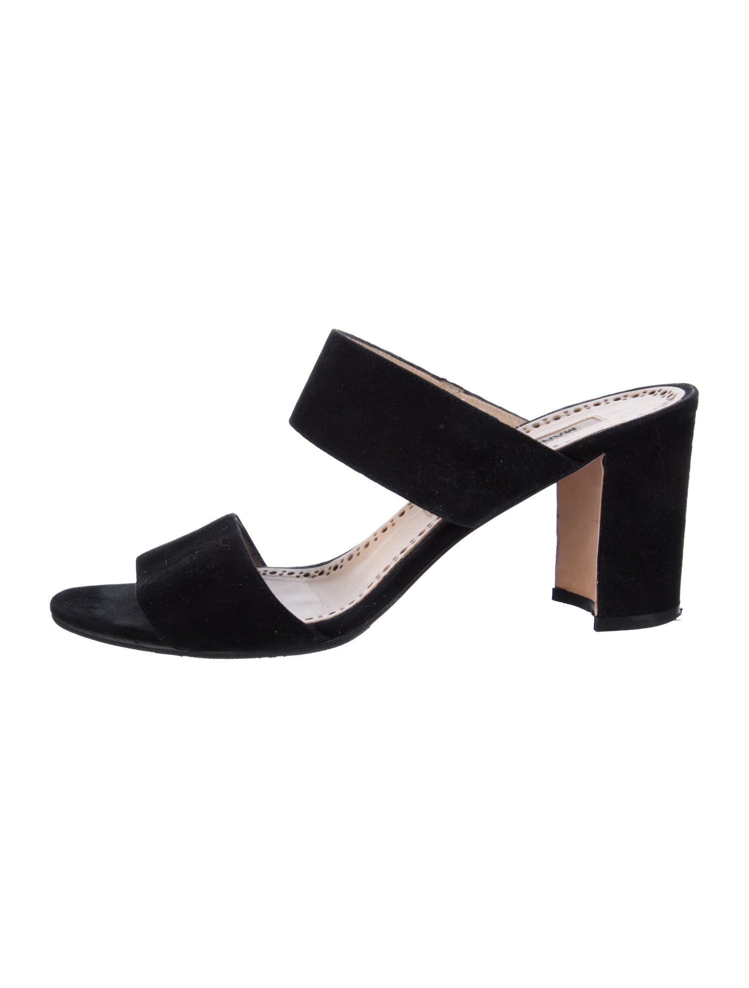 Manolo Blahnik Suede Slides