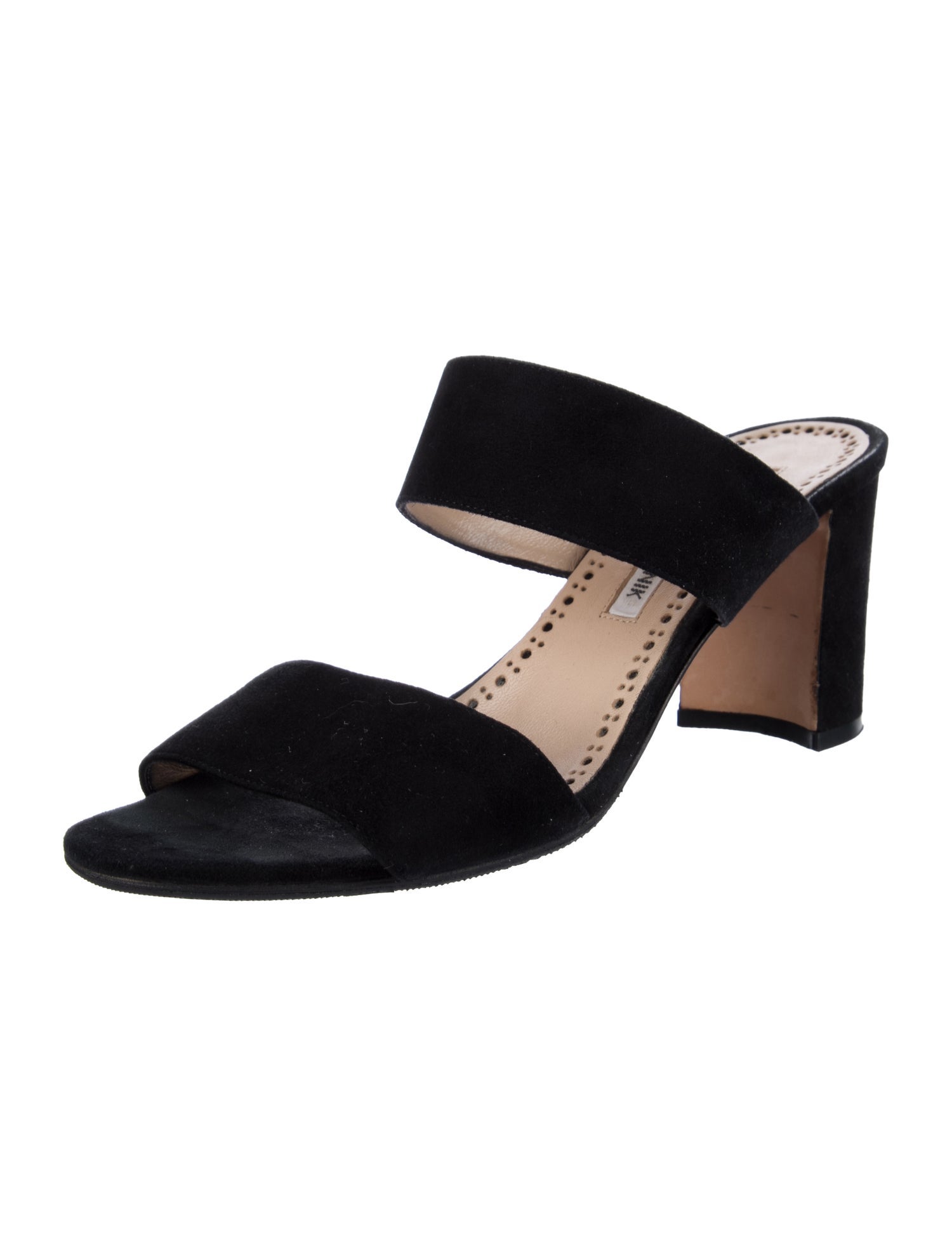 Manolo Blahnik Suede Slides