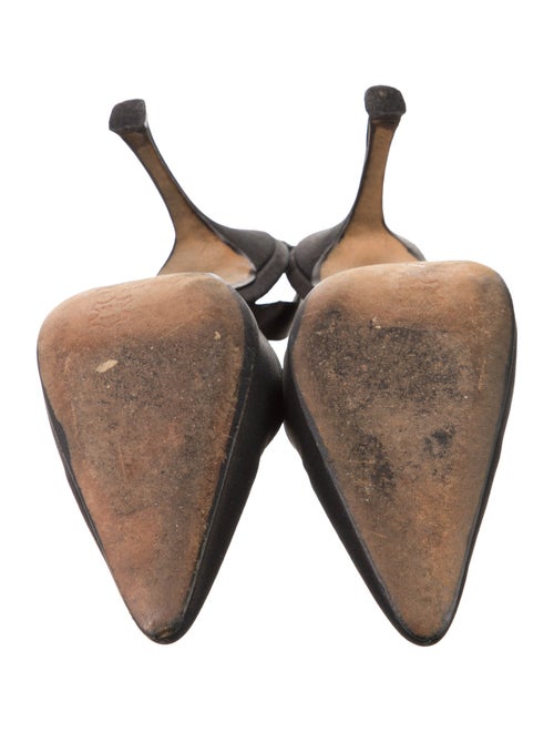 Manolo Blahnik Satin Slingback Pumps