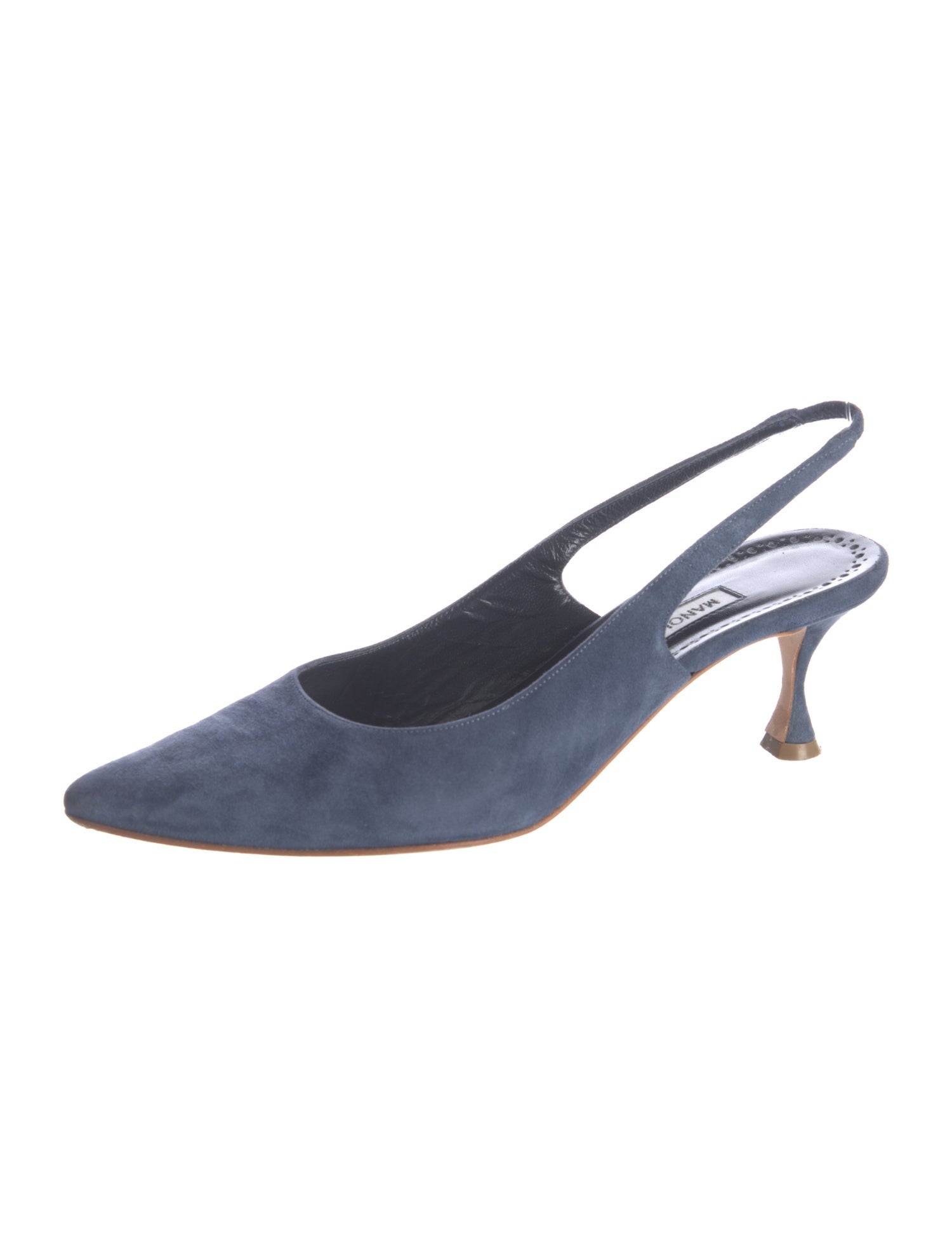 Manolo Blahnik Suede Slingback Pumps