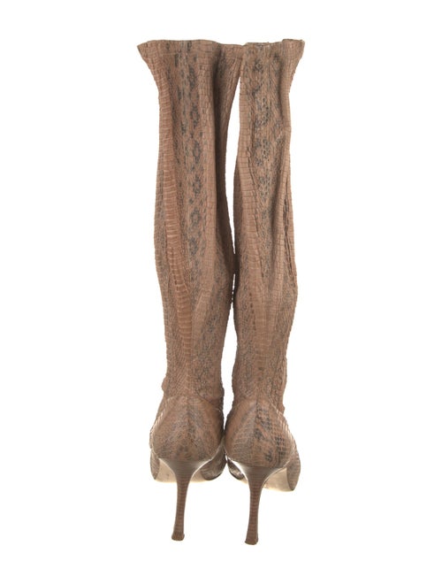 Manolo Blahnik Snakeskin Animal Print Boots