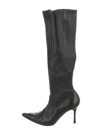 Manolo Blahnik Snakeskin Boots