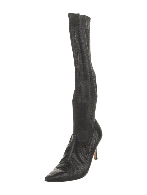 Manolo Blahnik Snakeskin Boots