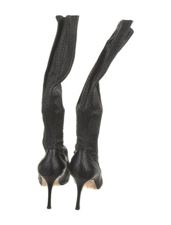 Manolo Blahnik Snakeskin Boots