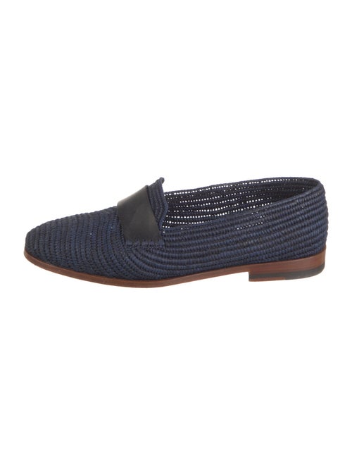 Manolo Blahnik Zacora Raffia Loafers