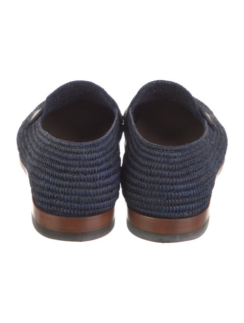 Manolo Blahnik Zacora Raffia Loafers