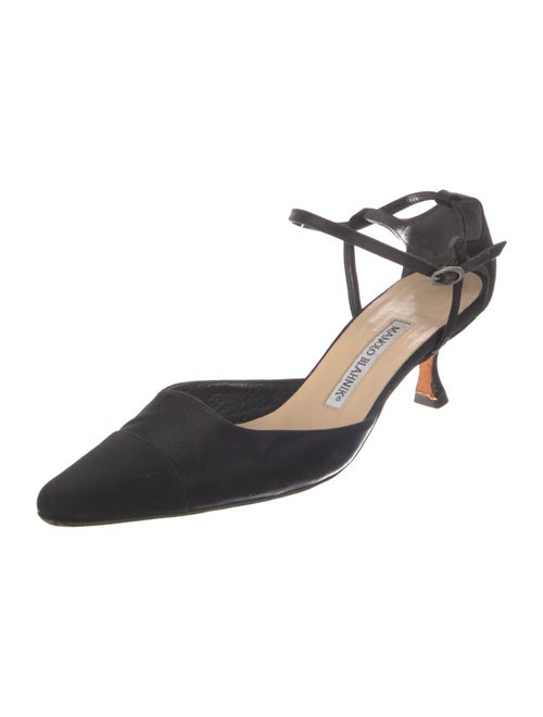Manolo Blahnik Gala Suede D'Orsay Pumps