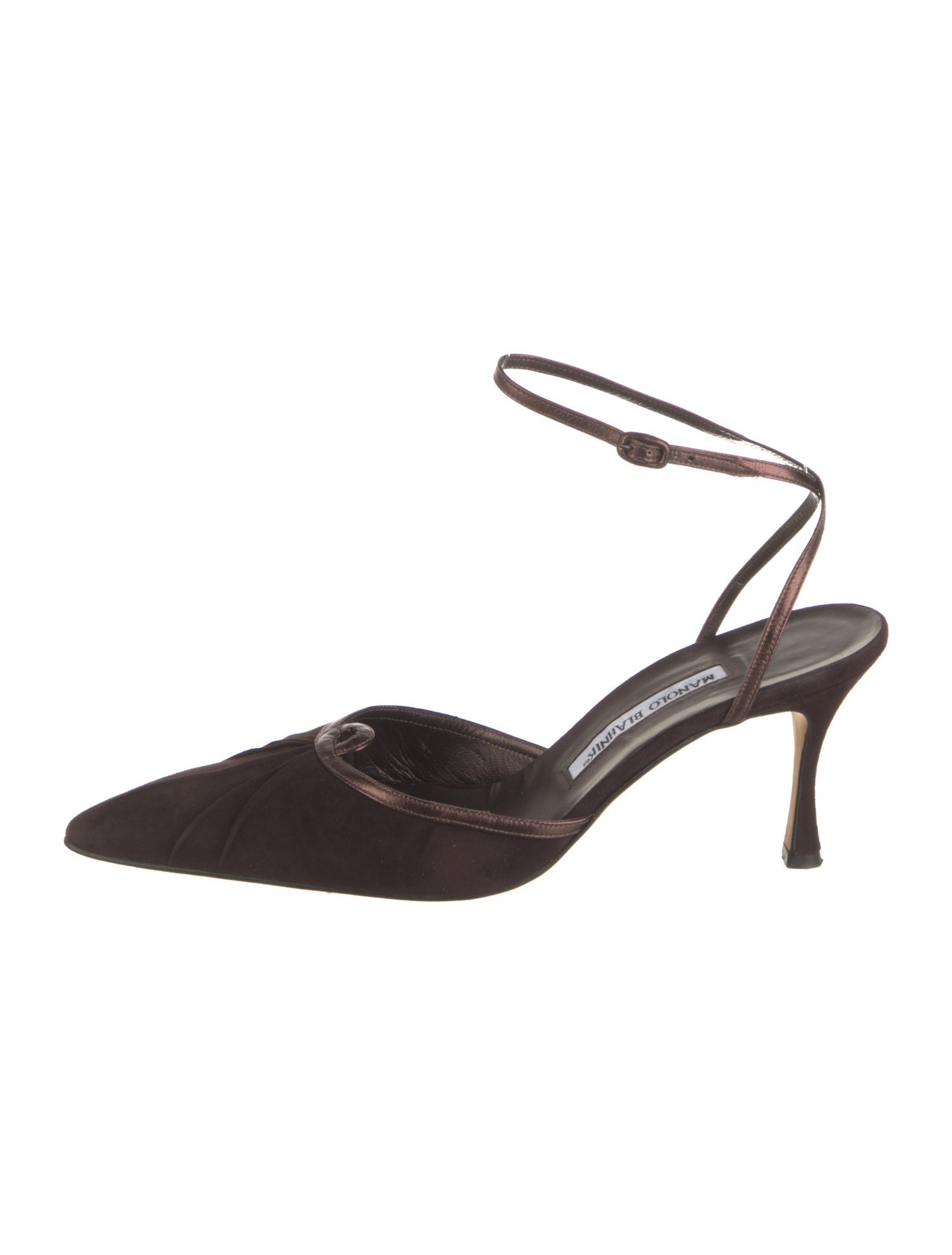 Manolo Blahnik Vionetan Suede Slingback Pumps