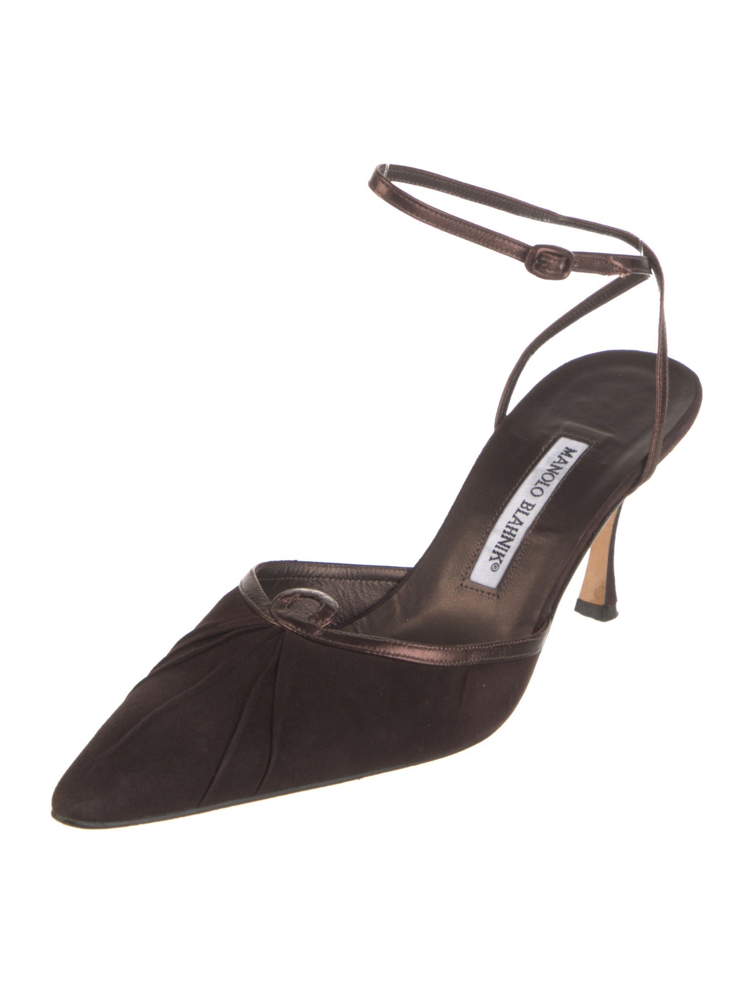 Manolo Blahnik Vionetan Suede Slingback Pumps