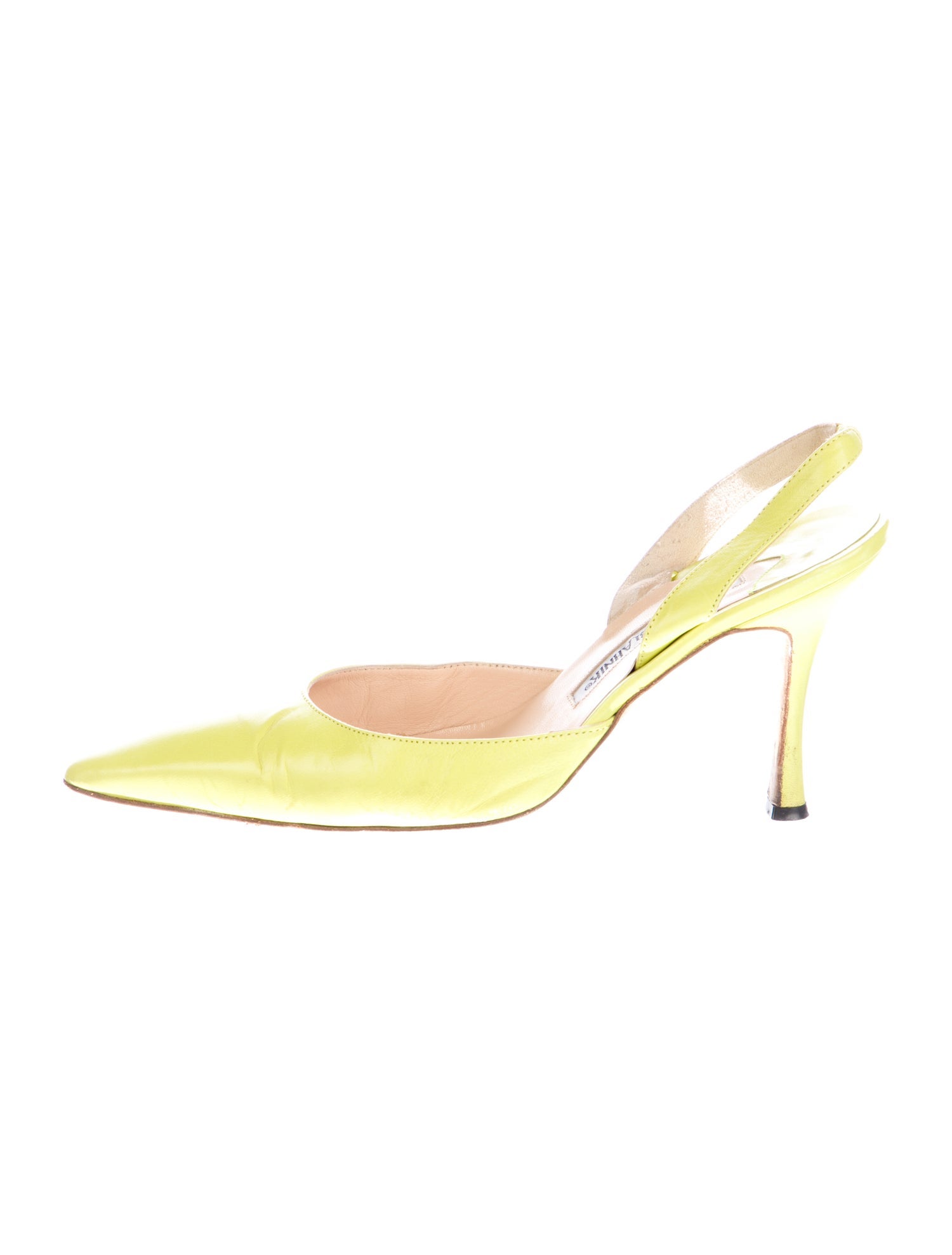 Manolo Blahnik Leather Slingback Pumps