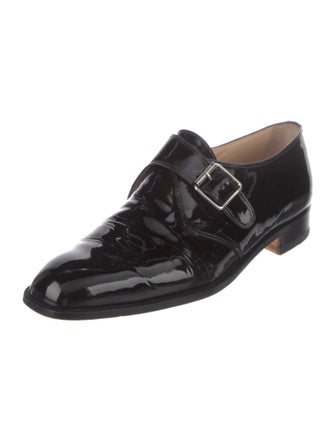Manolo Blahnik Patent Leather Monk Straps