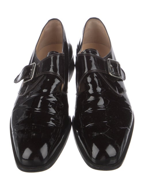 Manolo Blahnik Patent Leather Monk Straps