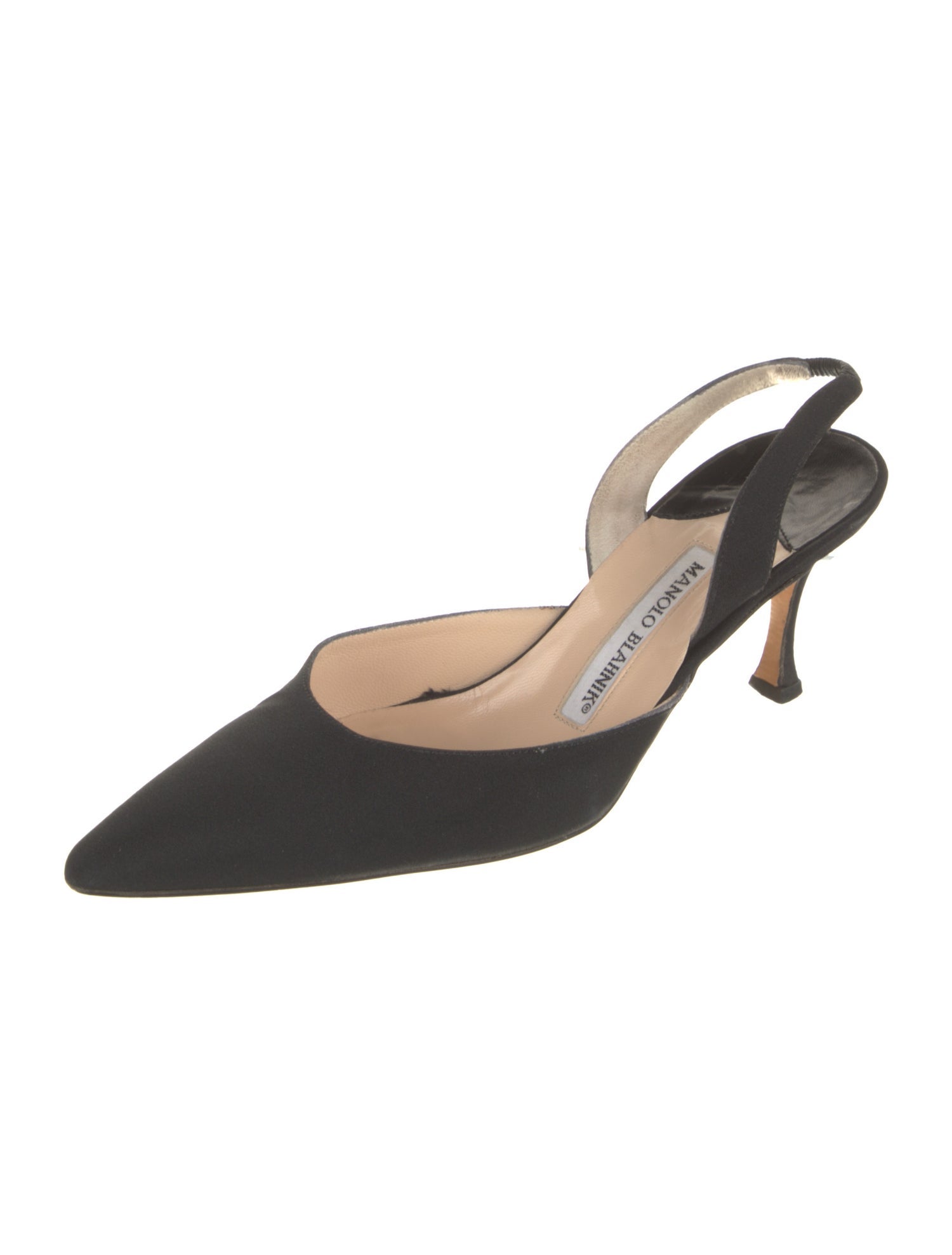 Manolo Blahnik Carolyne Leather Slingback Pumps