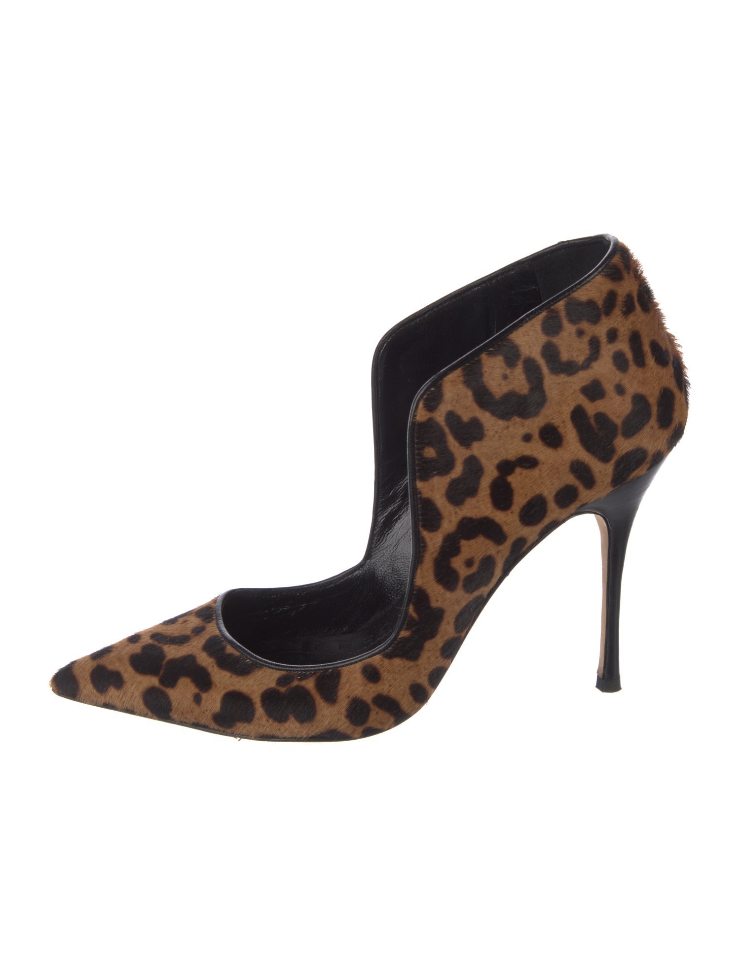 Manolo Blahnik Ponyhair Animal Print Pumps