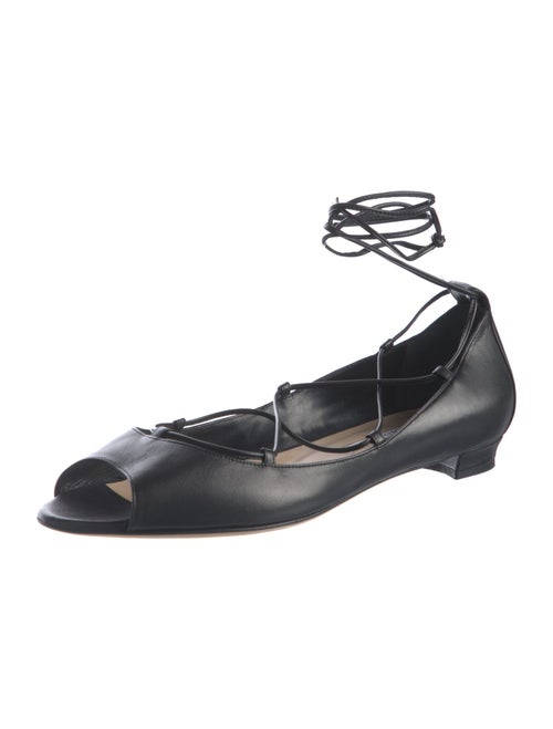 Manolo Blahnik Leather Ballet Flats