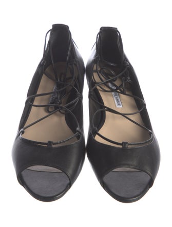 Manolo Blahnik Leather Ballet Flats