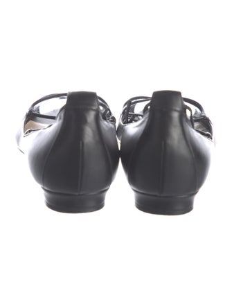 Manolo Blahnik Leather Ballet Flats