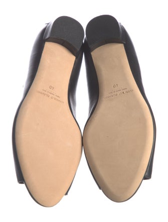 Manolo Blahnik Leather Ballet Flats