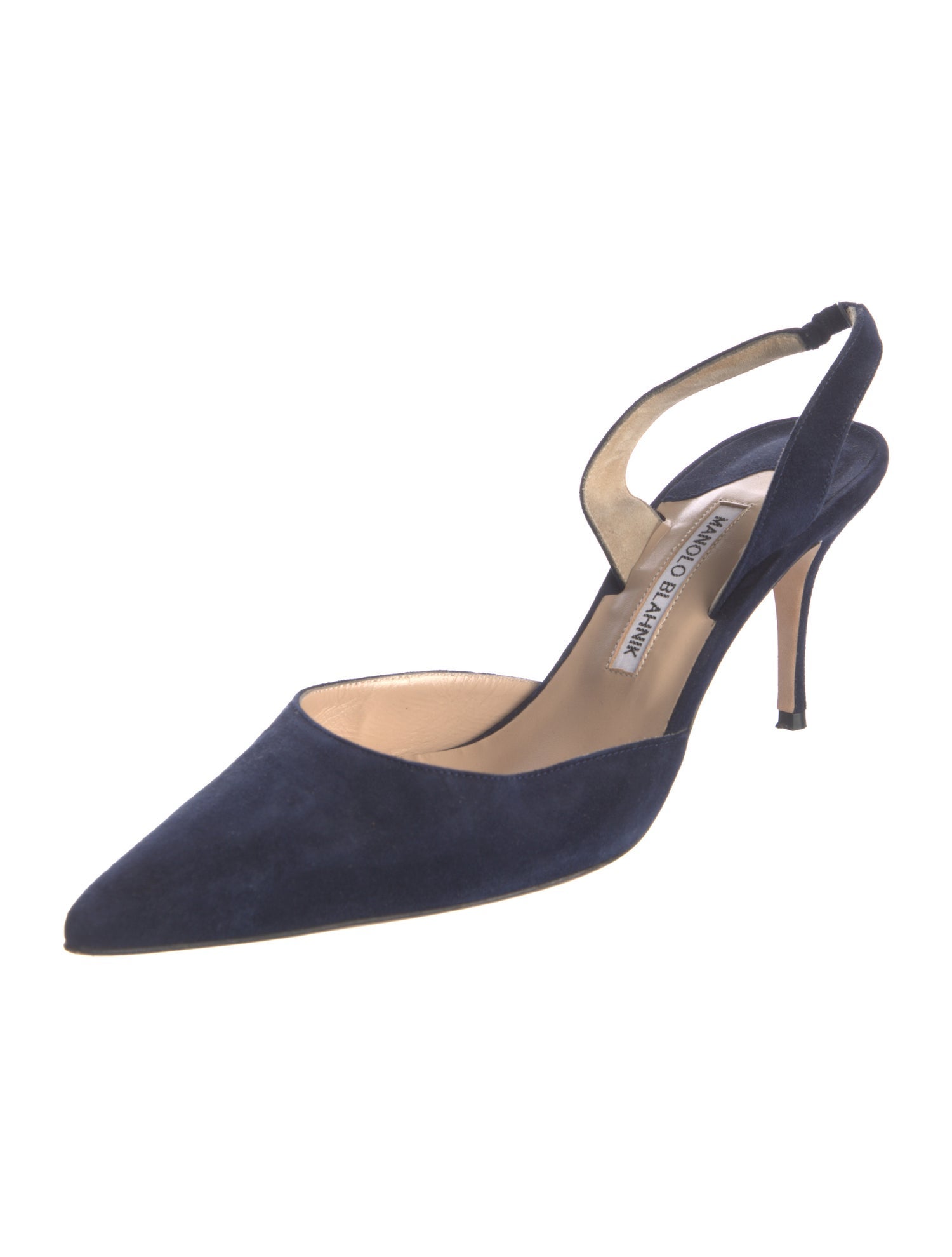 Manolo Blahnik Carolyne Suede Slingback Pumps