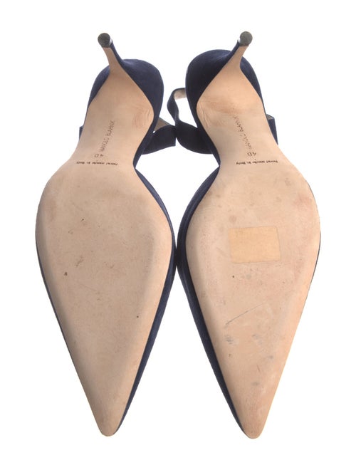 Manolo Blahnik Carolyne Suede Slingback Pumps