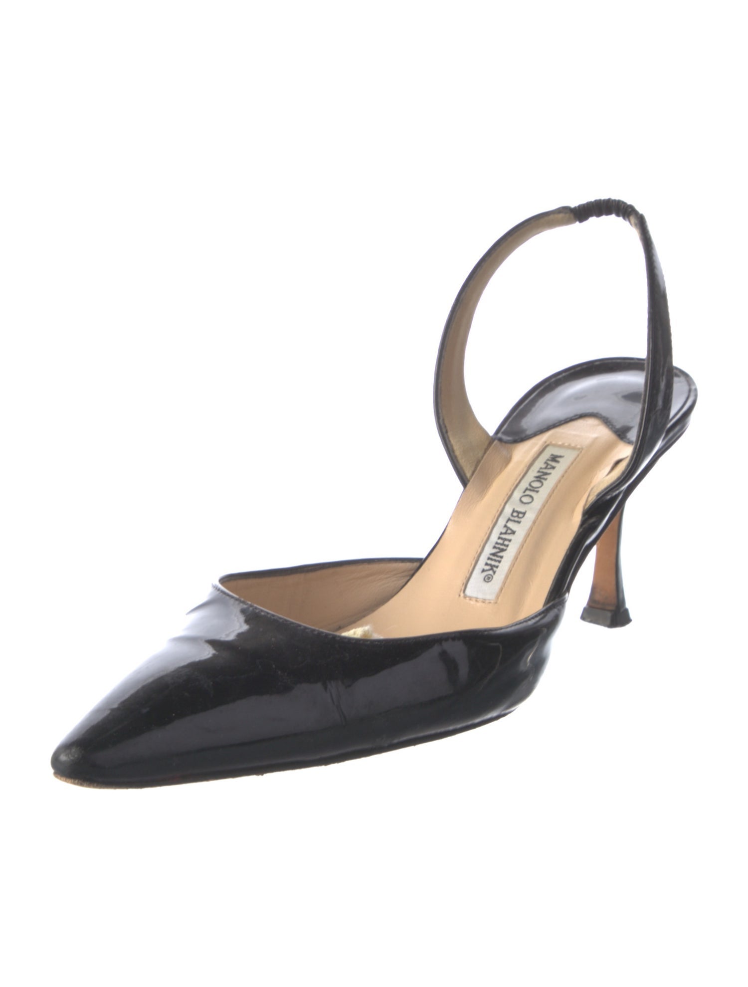 Manolo Blahnik Leather Slingback Pumps