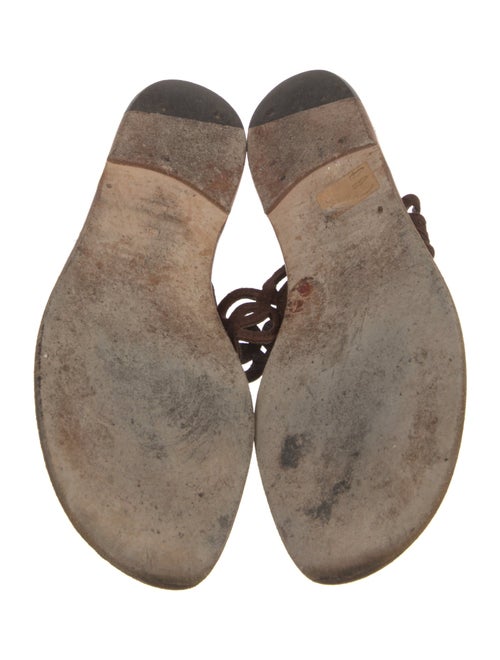 Manolo Blahnik Suede Flip Flops