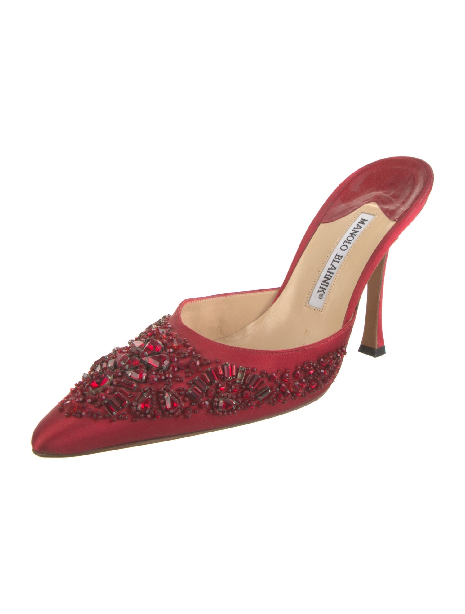 Manolo Blahnik Satin Mules