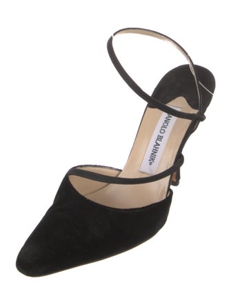 Manolo Blahnik Velvet Mules