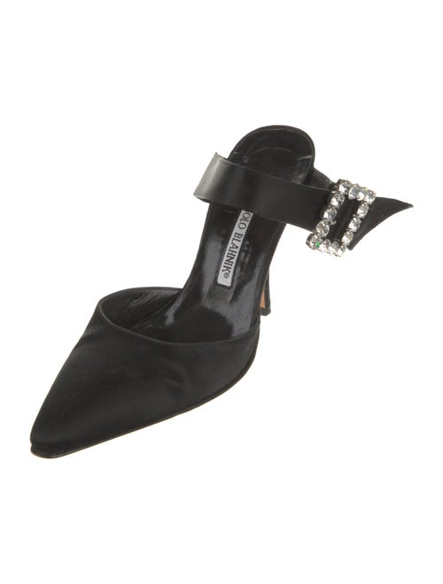 Manolo Blahnik Satin Mules