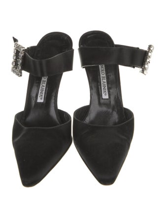 Manolo Blahnik Satin Mules