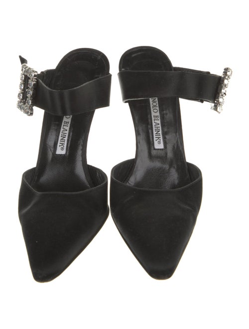 Manolo Blahnik Satin Mules