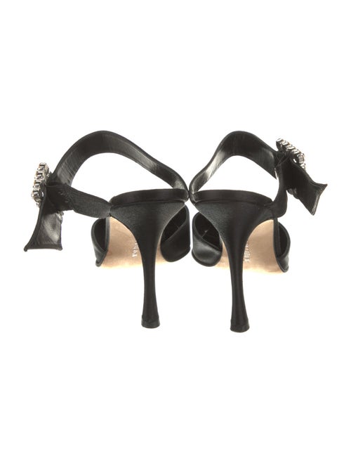 Manolo Blahnik Satin Mules