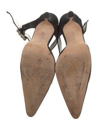 Manolo Blahnik Satin Mules