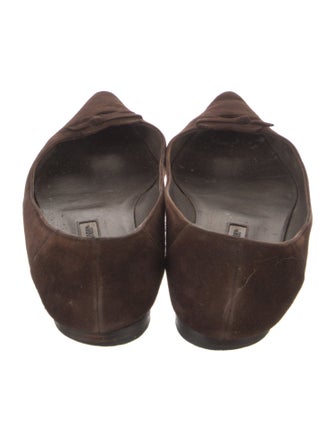 Manolo Blahnik Suede Ballet Flats