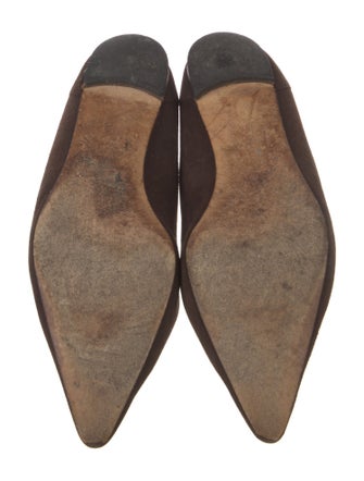 Manolo Blahnik Suede Ballet Flats