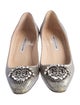 Manolo Blahnik Okato Noturno Leather Pumps
