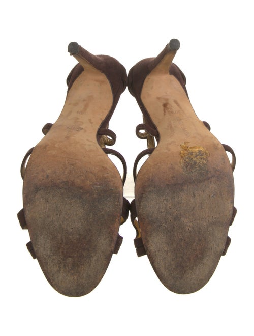 Manolo Blahnik Suede Slingback Sandals