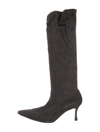 Manolo Blahnik Pascalare Suede Boots