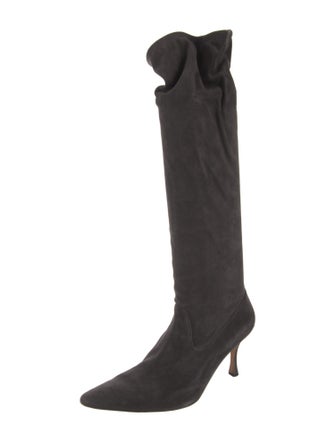 Manolo Blahnik Pascalare Suede Boots