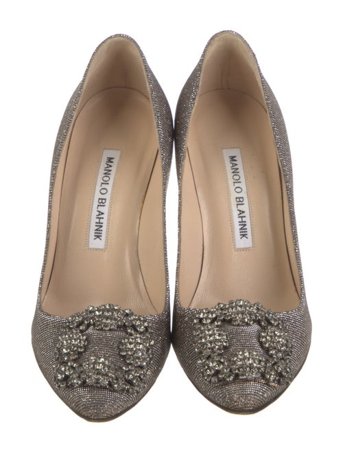 Manolo Blahnik Hangisi Crystal Embellishments Pumps